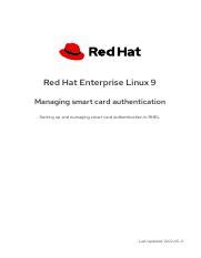 red hat smart card authentication|Smart Card for Red Hat Linux .